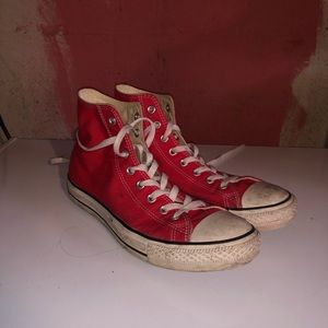 Red Converse Sneakers Men Sz 10